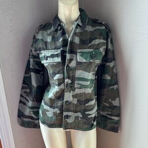 Jcrew camouflage jacket size Xs NWT